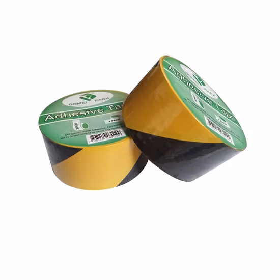 Yellow Black PVC Floor Marking Tape PVC Floor Warning Tape for Parking Land Marking