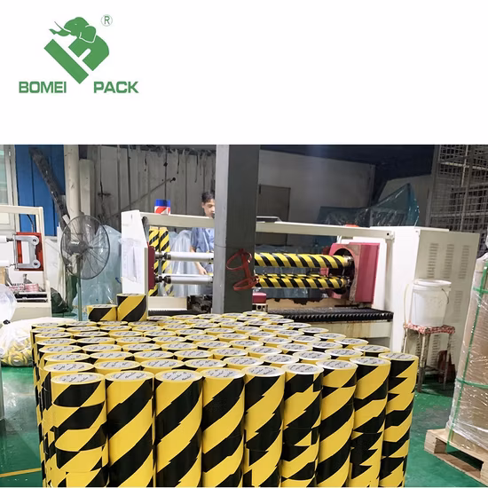 Yellow Black PVC Floor Marking Tape PVC Floor Warning Tape for Parking Land Marking
